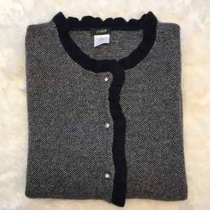 J. Crew Jewel Button Cardigan blue and gray large